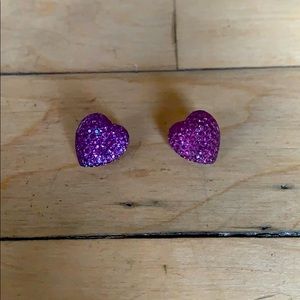 Purple Heart Earrings